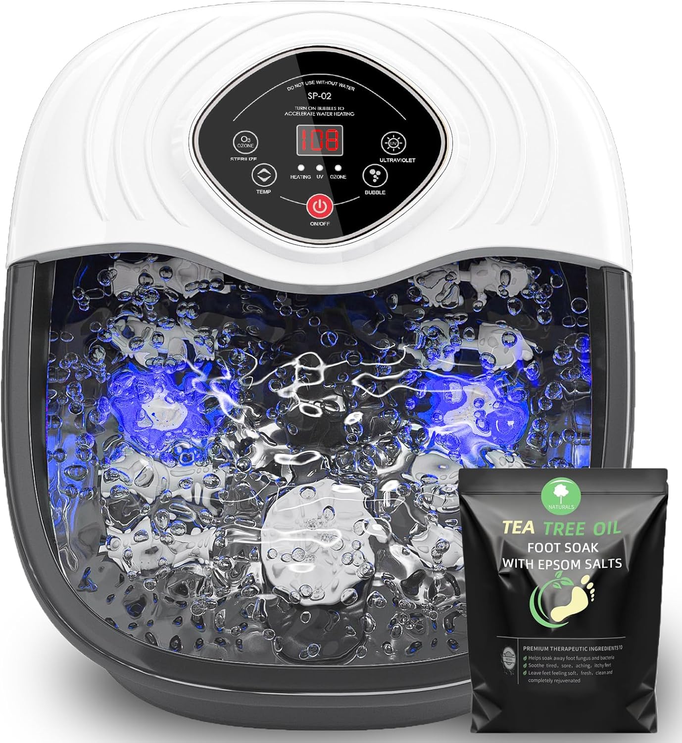 closewave Foot Spa Bath Massager with Heat and UV Features