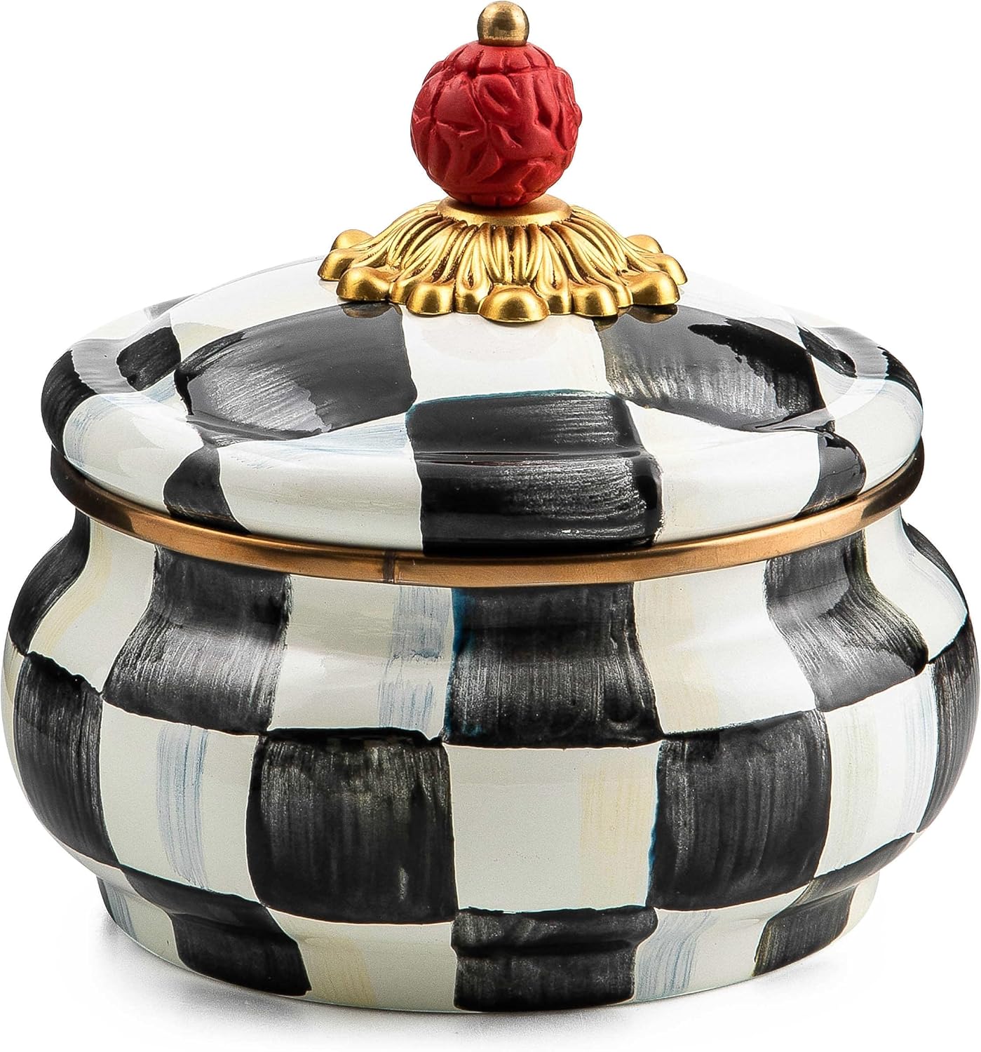 MACKENZIE-CHILDS Enamel Squashed Pot for Stylish Storage