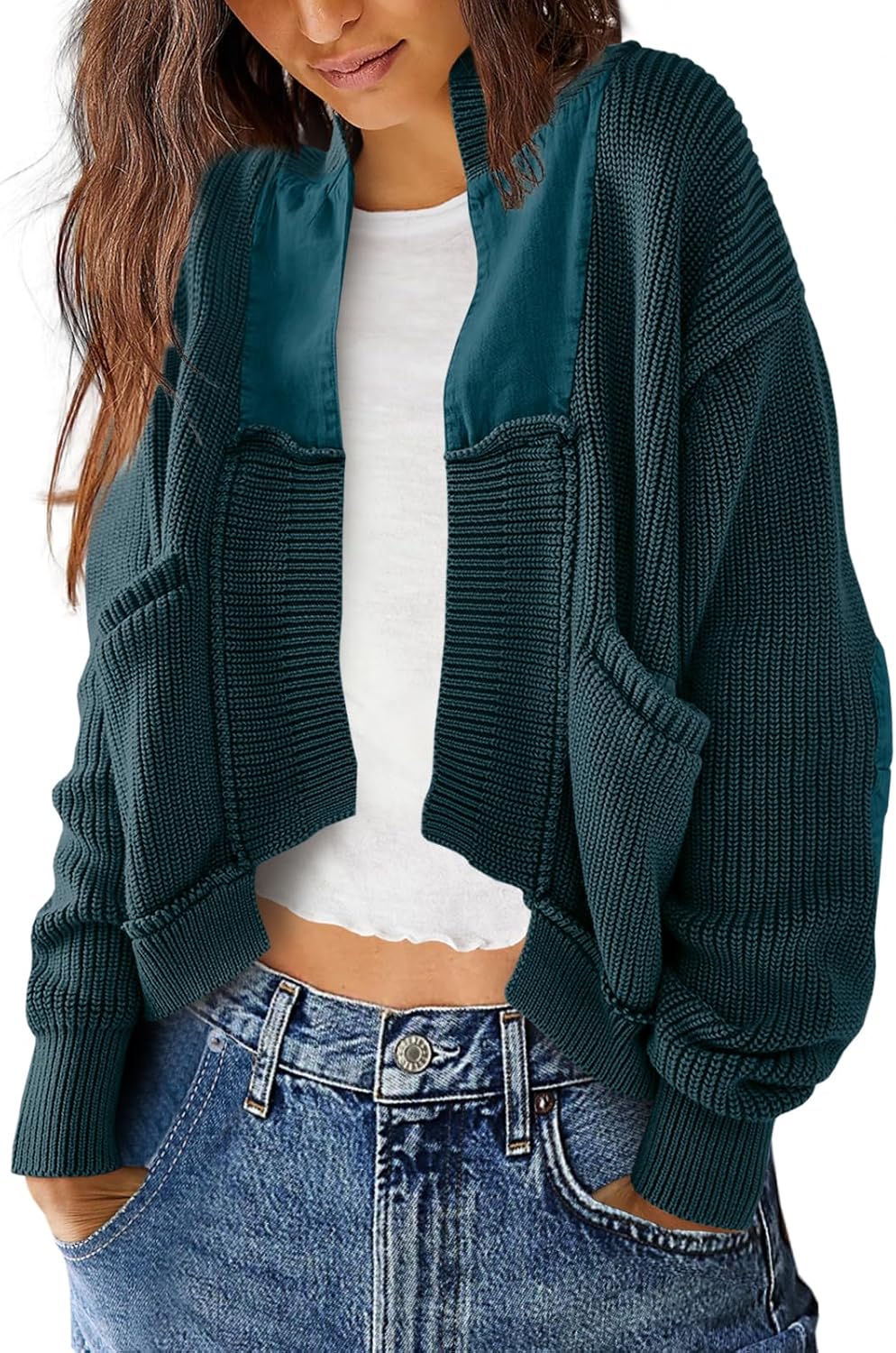 Chunky Cardigan Sweaters for Women - Open Front Long Sleeve Style