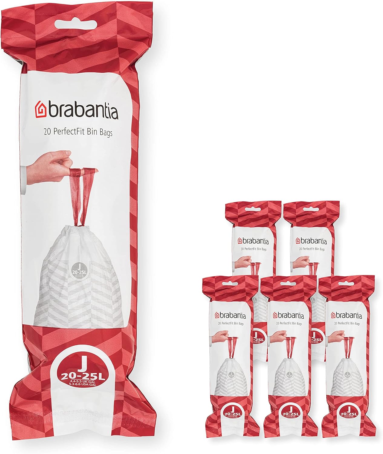 Brabantia PerfectFit Trash Bags Size J for Easy Waste Disposal