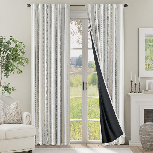 jinchan Blackout Curtains 84 Inches Long for Bedroom Decor