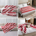 Waterproof Pet Blanket Red Wave L - Reversible Sofa & Bed Cover