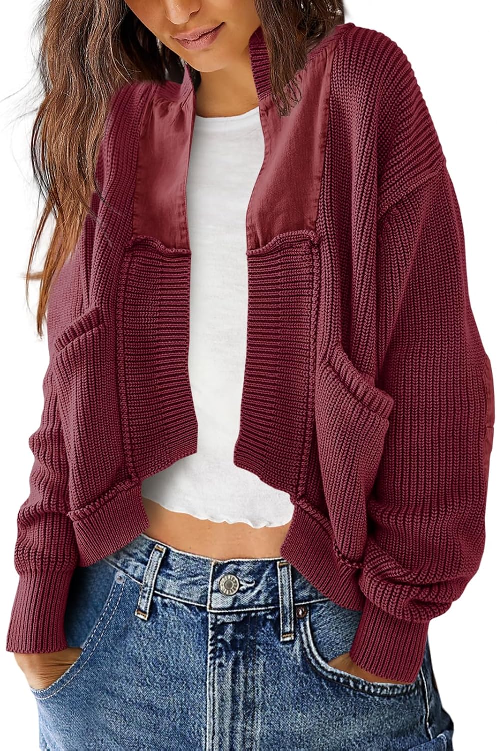 Chunky Cardigan Sweaters for Women - Open Front Long Sleeve Style
