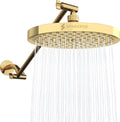 Egyptian Gold Round Rain Shower Head with 16ft Arm Extension - High