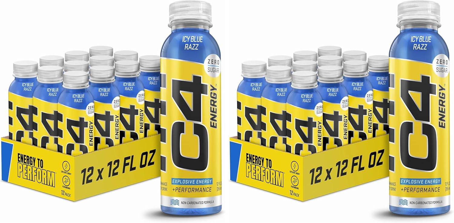 C4 Energy Non-Carbonated Zero Sugar Drink for Pre Workout