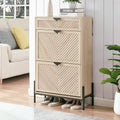 Shoe Cabinet Storage with 2 Flip Drawers for Entryway Organization
