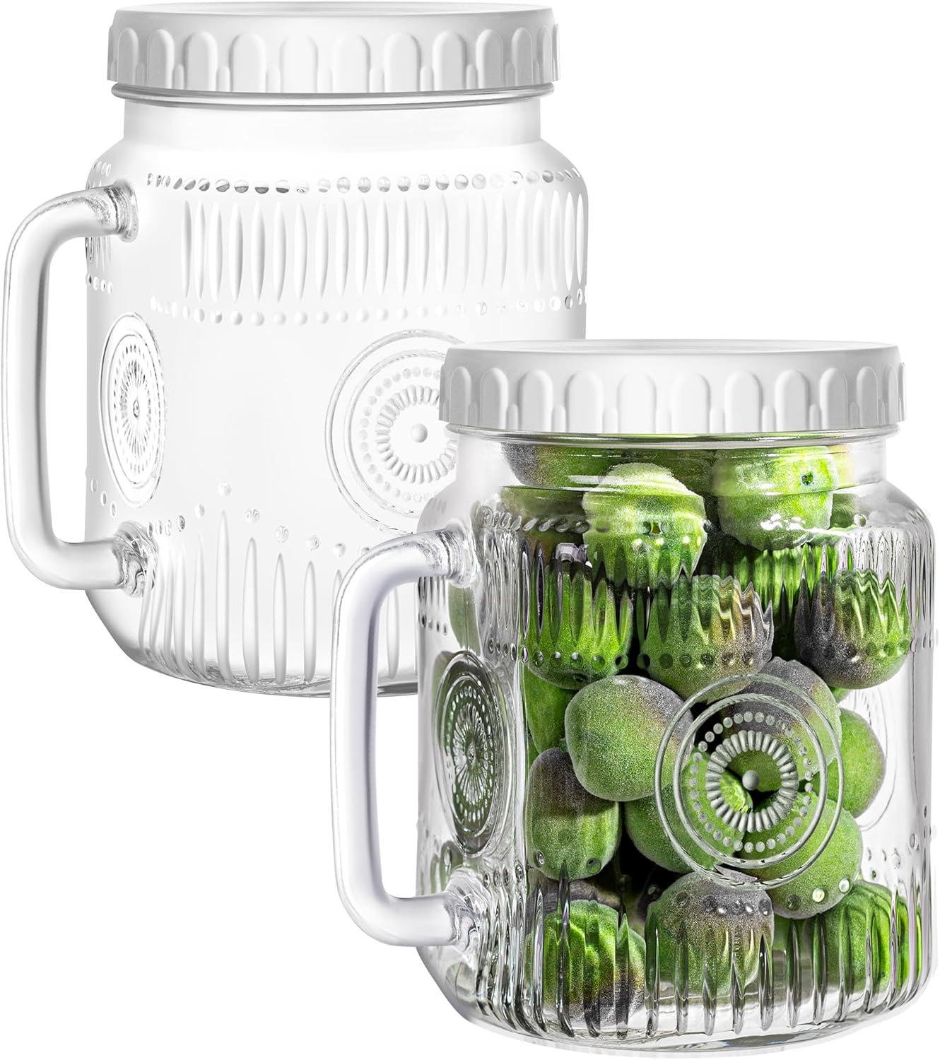 Large Glass Mason Jars for Food Storage and DIY Decor