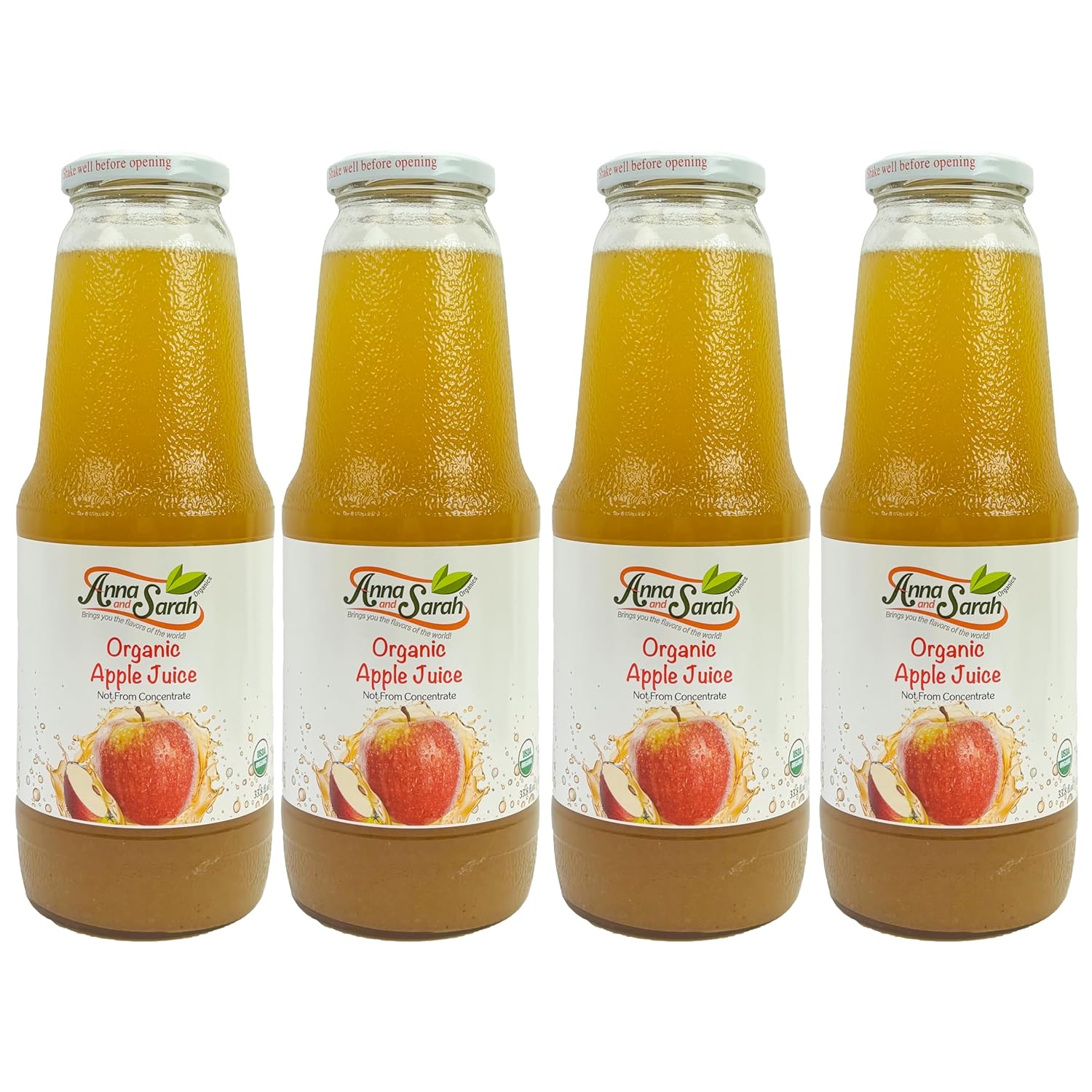Organic Apple Juice 33.8 Oz - Fresh Taste in Glass Bottles