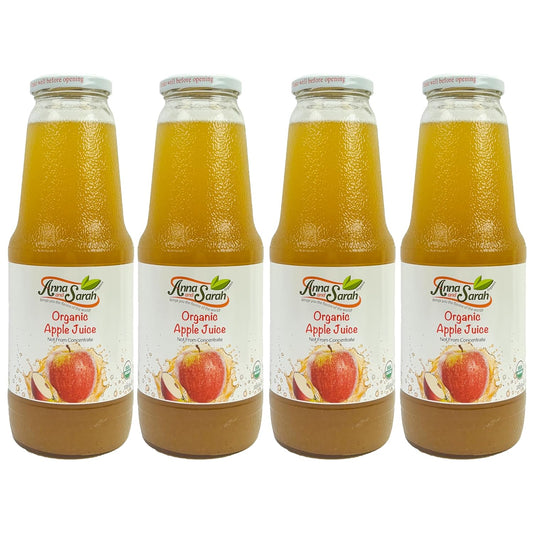 Organic Apple Juice 33.8 Oz - Fresh Taste in Glass Bottles