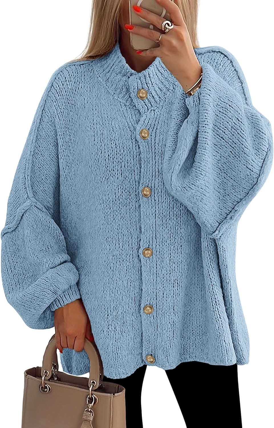 PRETTYGARDEN Women's Winter Button Down Cardigan Sweater Jacket