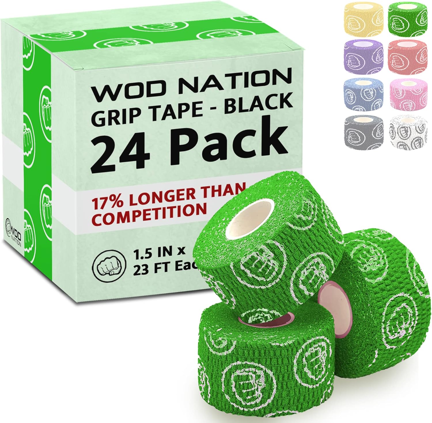 WOD Nation Flexible Hook-Grip Athletic Tape for Weightlifting
