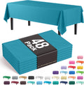 Turquoise Tablecloths for Rectangle Tables 48 Pack - Durable
