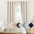 NICETOWN Linen 100% Blackout Curtains 52in x 102in - Sleep Darker