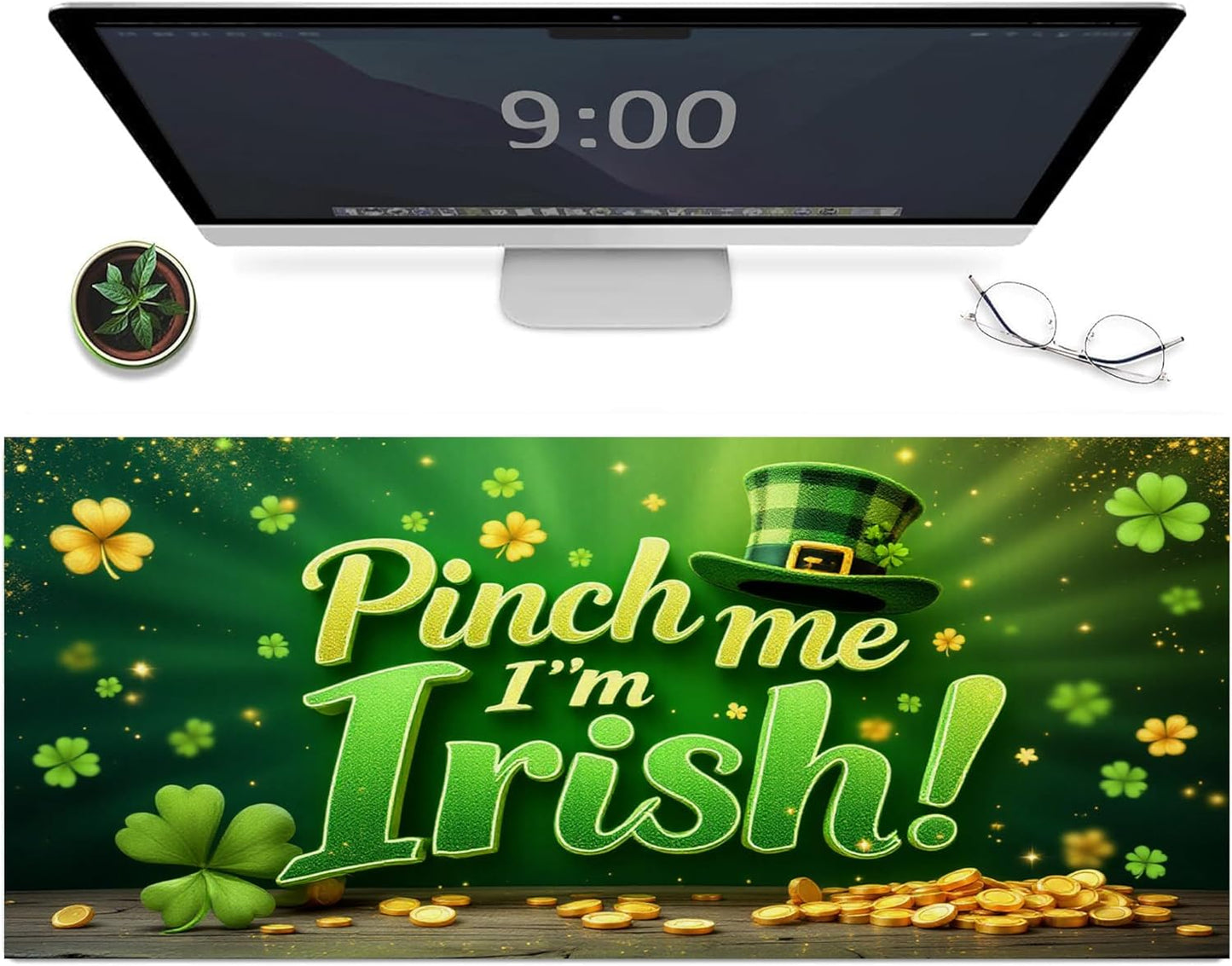 Leprechaun Luck Desk Mat - Non-Slip Gaming Pad