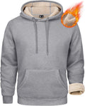 MAGCOMSEN Men's Heavy Hoodie Sherpa Fleece Lined Pullover - Warm Hems