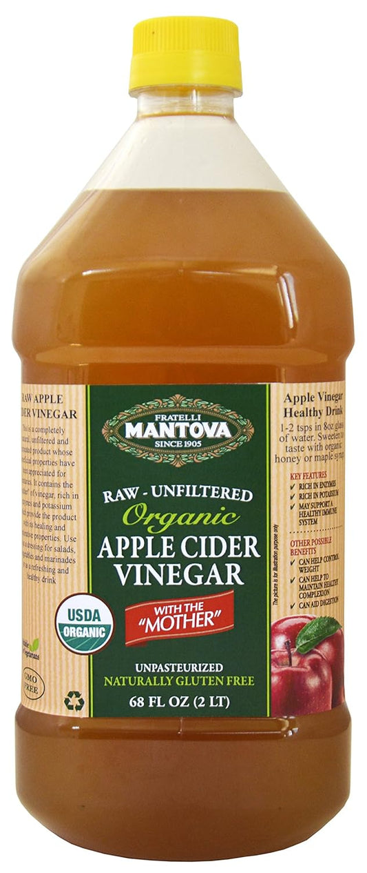 100% USDA Organic ACV - Raw Unfiltered - 68 oz