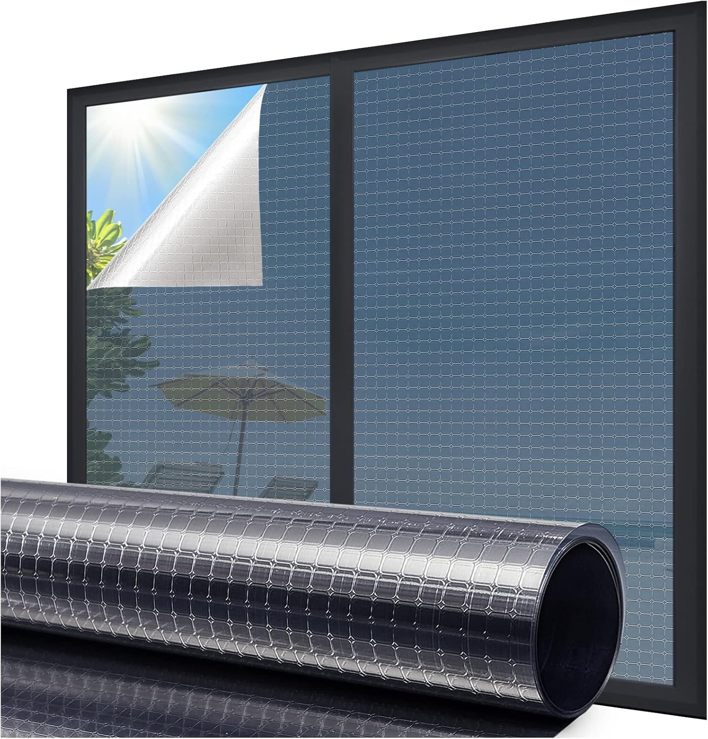 Coavas One Way Privacy Window Film Reflective Tint 23.6x393.7 in