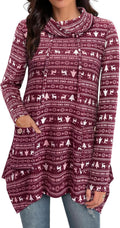Bulotus Womens Asymmetrical Cowl Neck Tunic Sweater - Flattering Fit