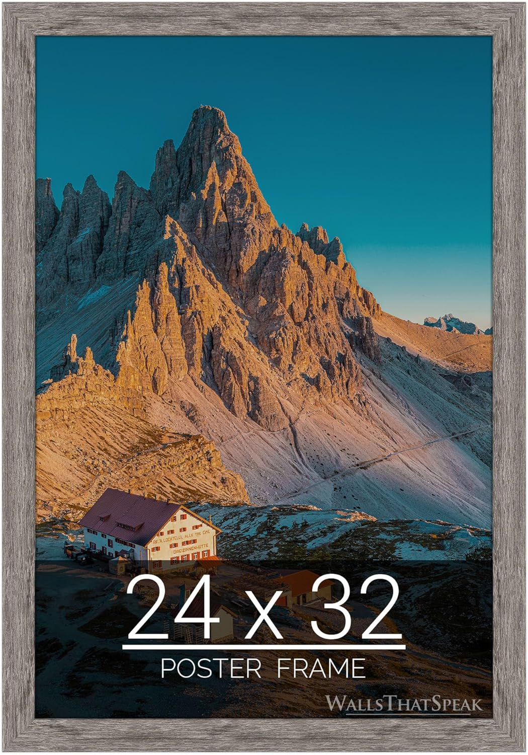 24x32 Gray Barnwood Picture Frame for Puzzles and Photos