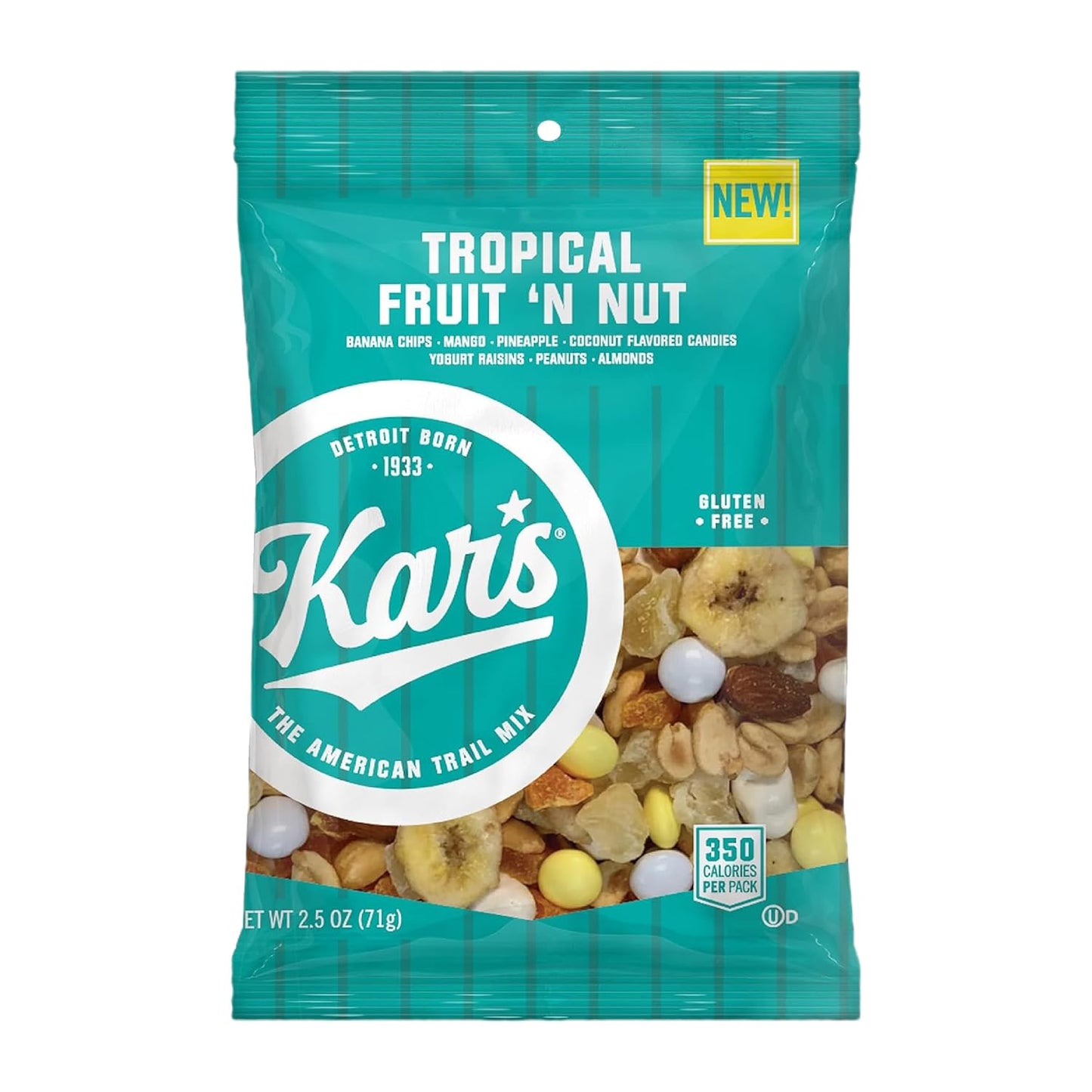 Kars Nuts Tropical Fruit N Nut Trail Mix - Gluten-Free Snack Packs