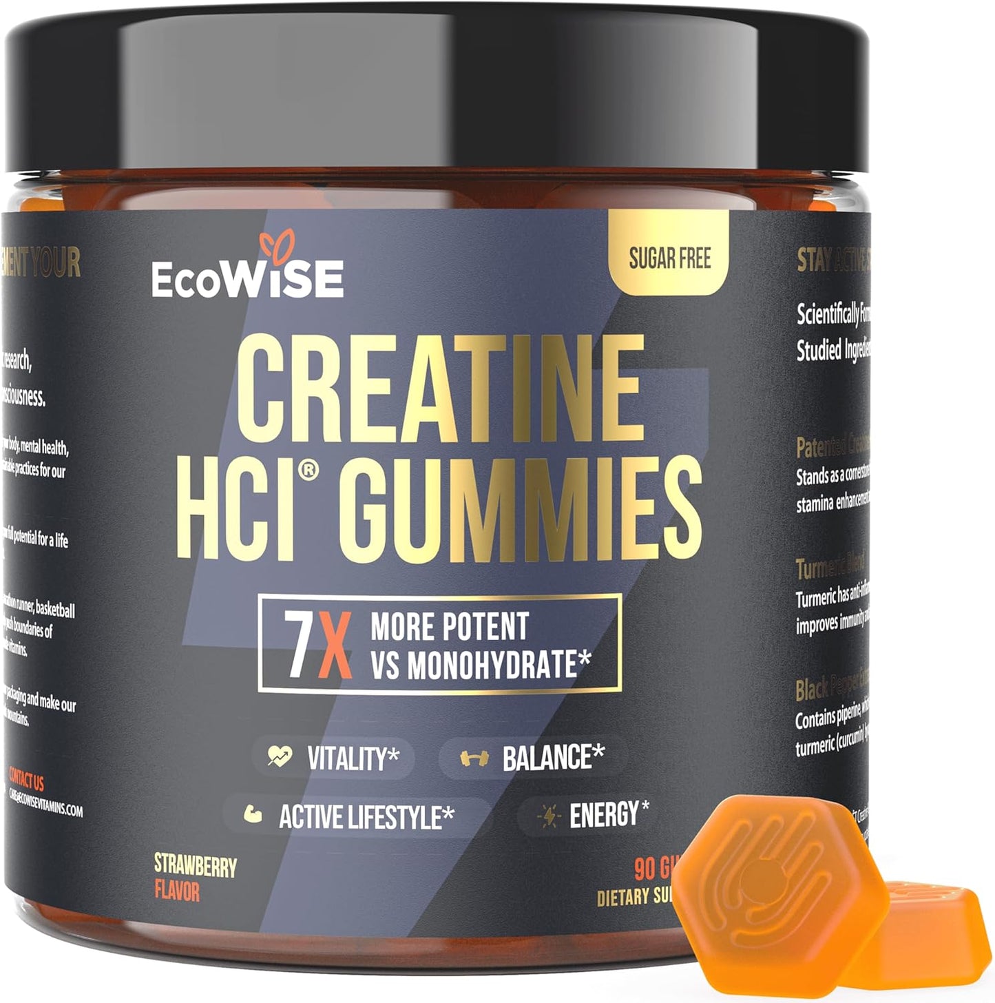 Creatine HCL Gummies for Active Lifestyle - Vegan & Sugar-Free