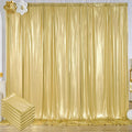 30x10 ft Wrinkle Free Gold Sequin Backdrop Curtain - Shimmer Photo