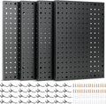 Heavy Duty 4-Panel Pegboard Wall Organizer - Modular Black Kit