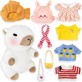 Capybara Plush with 9 pcs Clothes & Accessories - Dress Up Plush Toy