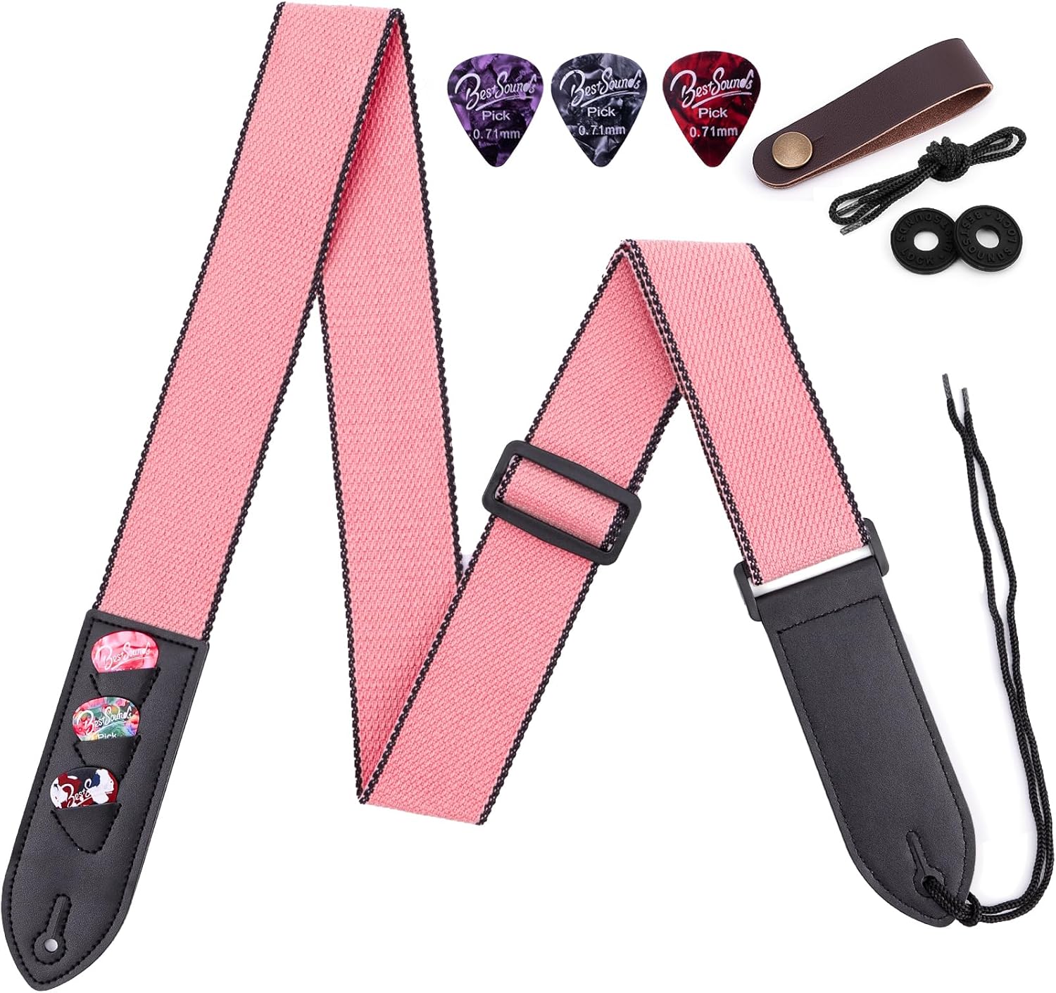 BestSounds Guitar Strap with Leather Neck Strap