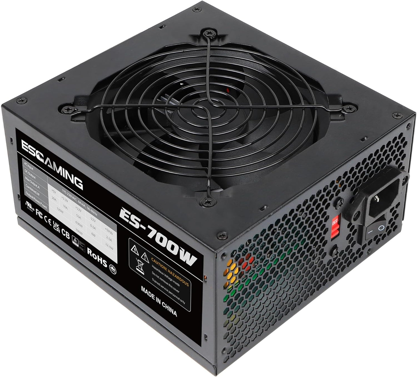 700W ATX Power Supply with Auto-Thermal Control and Silent Fan