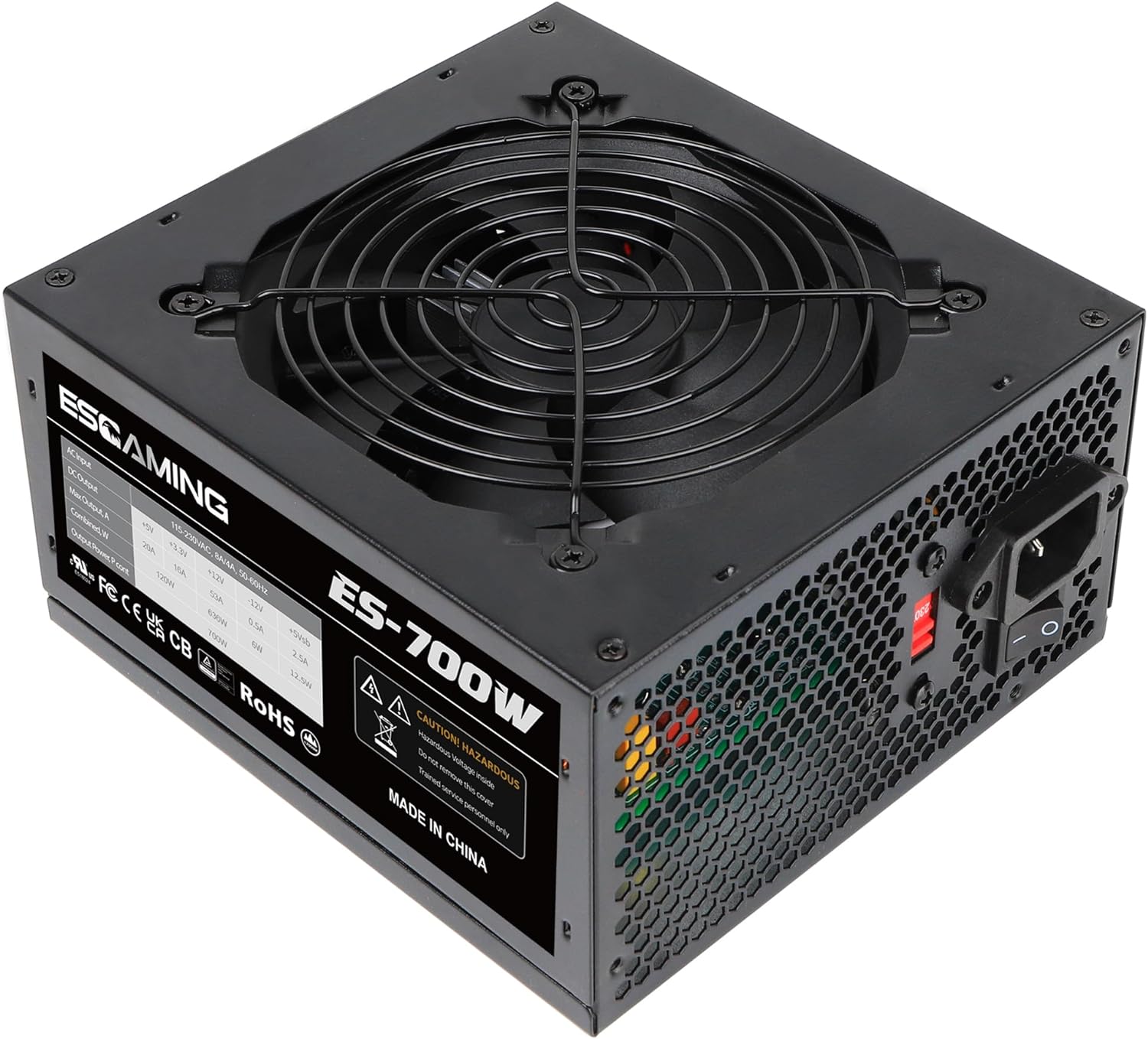 700W ATX Power Supply with Auto-Thermal Control and Silent Fan