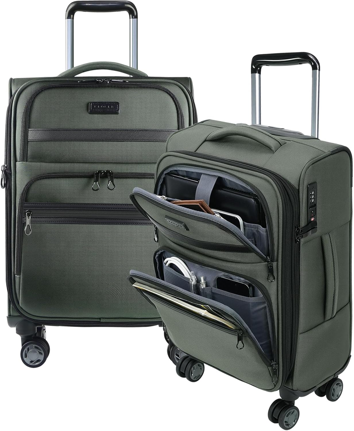KROSER 20 Inch Expandable Carry On Luggage with USB Port
