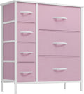 Fabric Dresser 7 Drawer Organizer in Pink - Stable Storage for Home