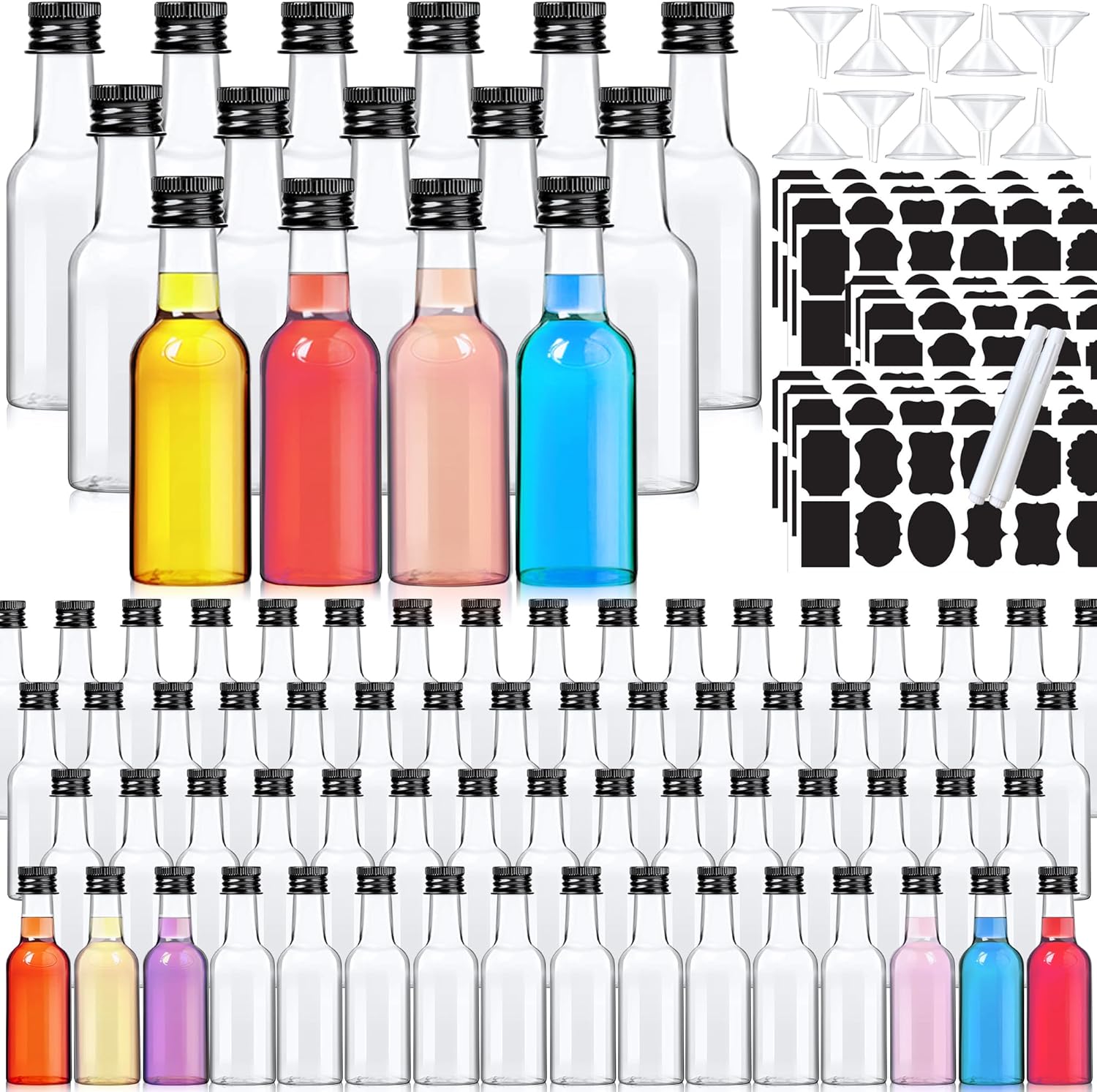 120 Pack Mini Liquor Bottles for Parties and Weddings