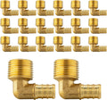 Pack of 20 Pex 1/2in Male Threaded NPT Elbow Brass Fittings