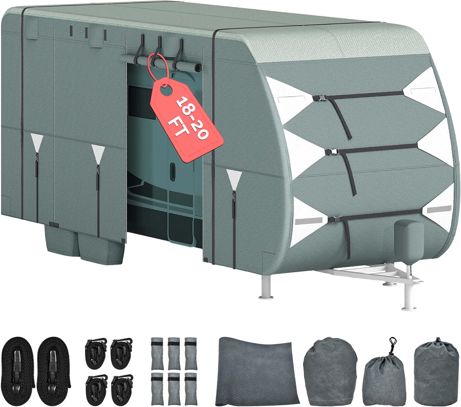 DWVO Travel Trailer RV Cover 18-20ft Waterproof Protection