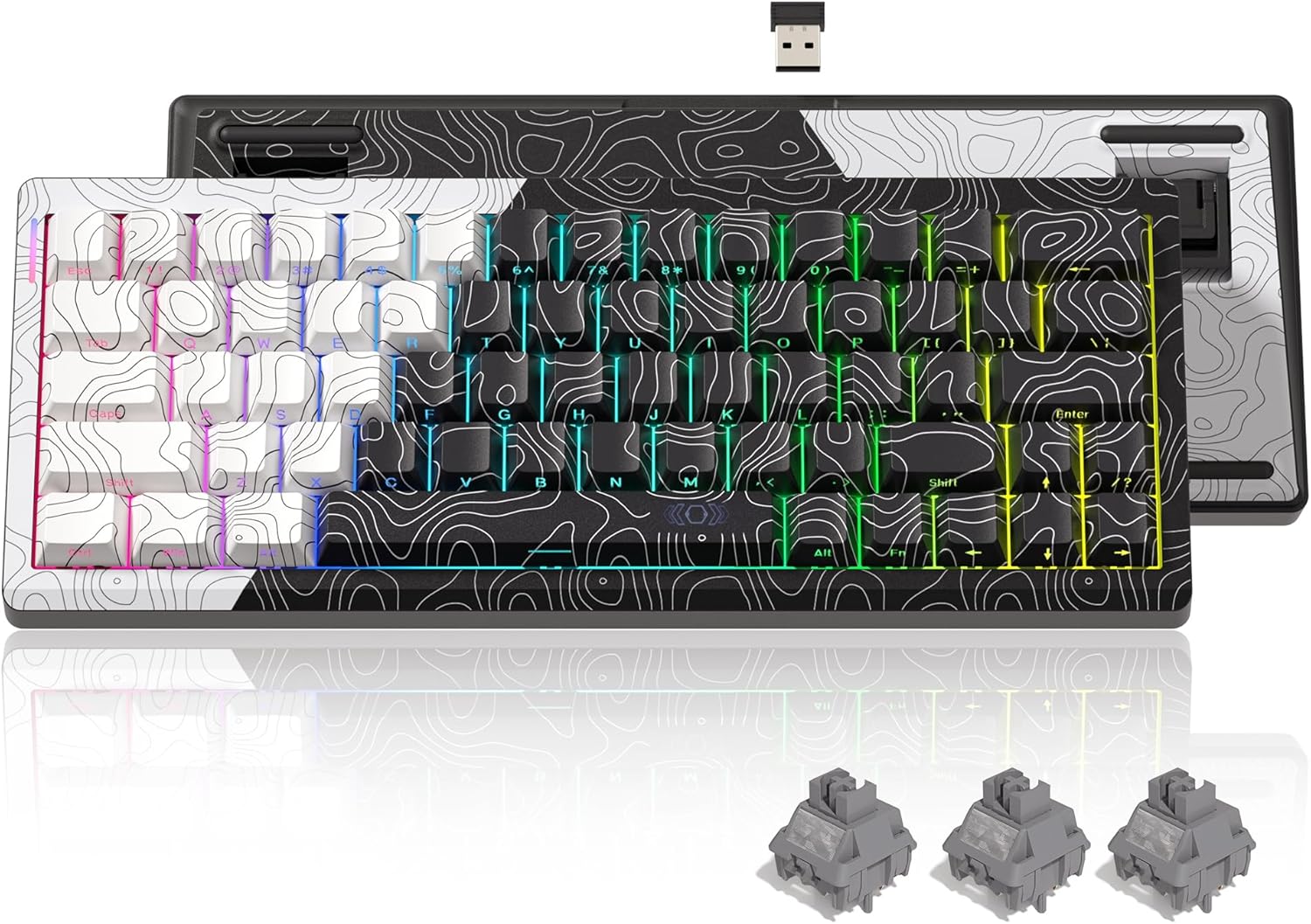 Womier Q61 Wireless Topographic Creamy Keyboard