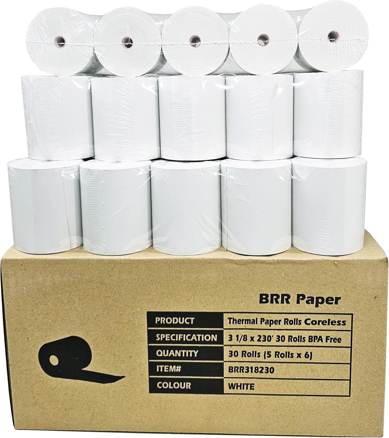 30 Coreless Thermal Receipt Rolls for Clover POS - Premium Quality