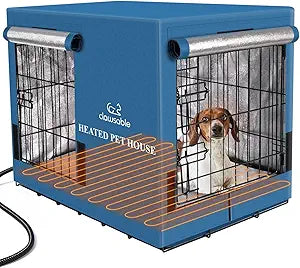 Clawsable Heated Dog House for Outdoor Comfort and Safety