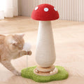 21.5 in Mushroom Cat Scratching Post - Compact Sisal Climber