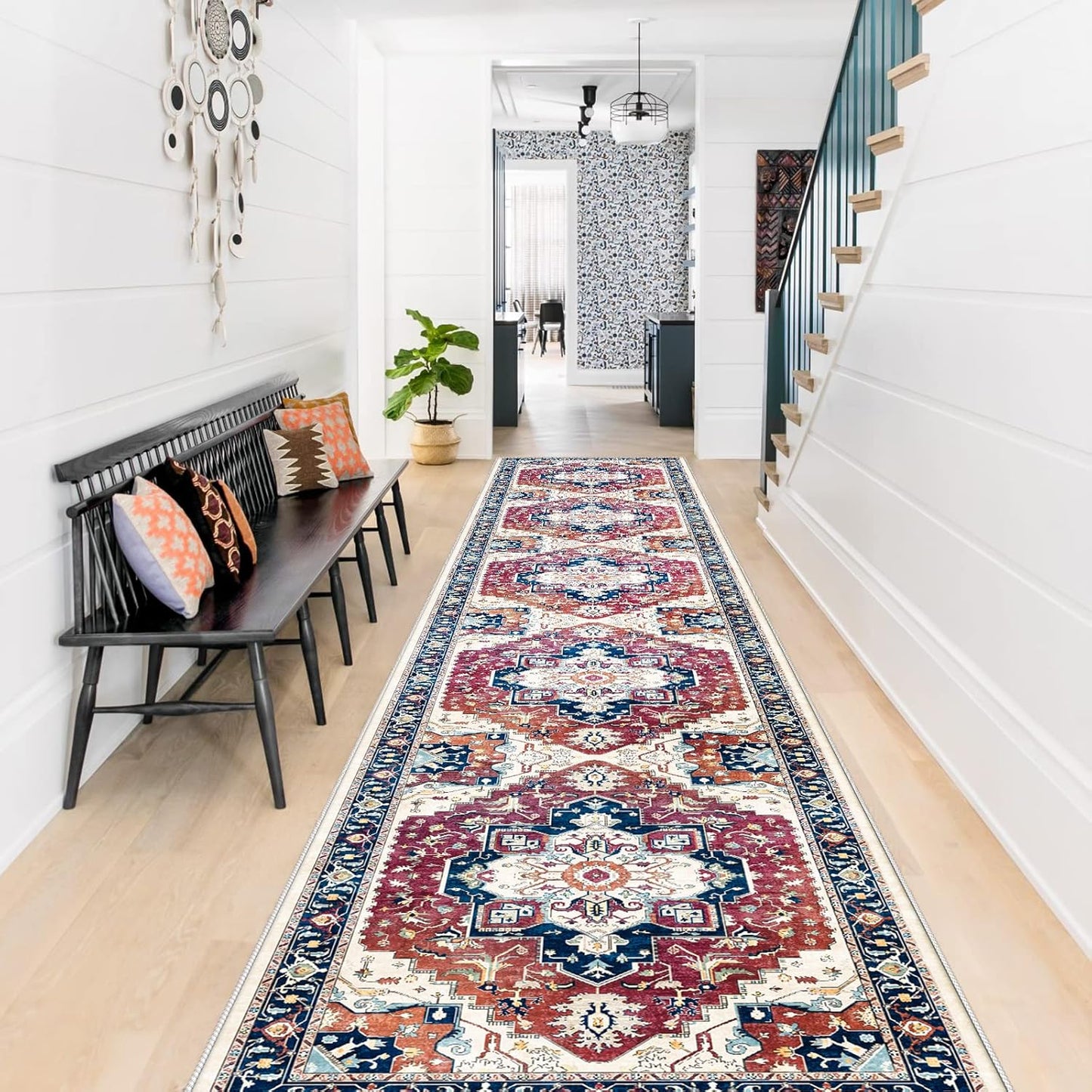 Washable Runner Rug 2x12 for Hallways and Living Rooms