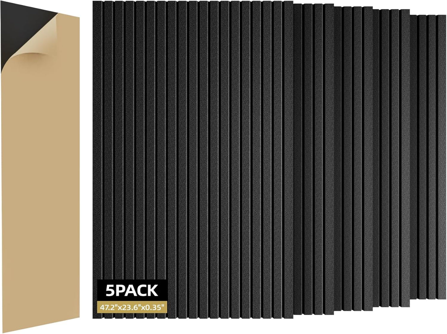 5 Pack Sound Proof Foam Panels for Walls - Large Acoustic Panels