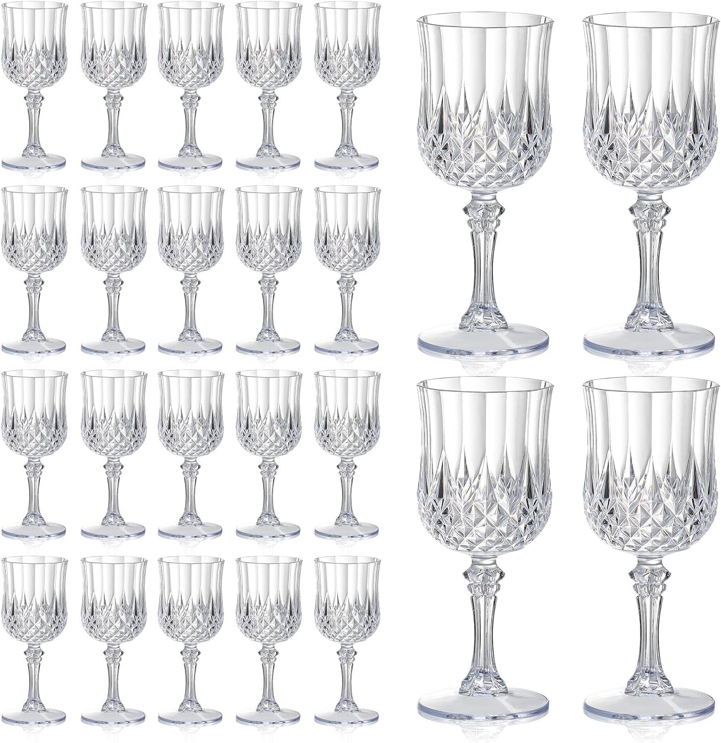 Vintage 7oz Plastic Wine Glasses for Elegant Celebrations