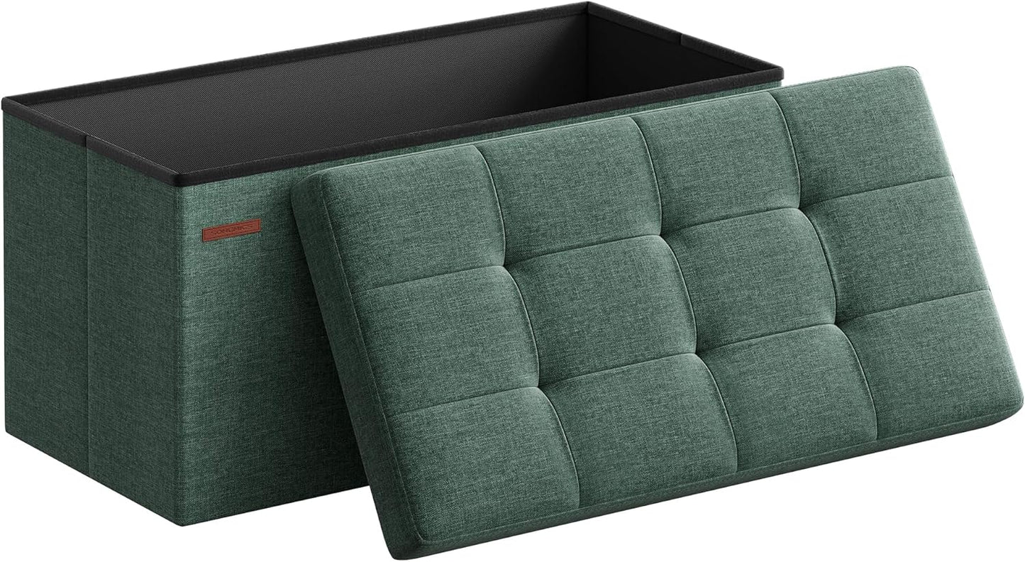 SONGMICS Mazie Collection 30 Inches Folding Storage Ottoman