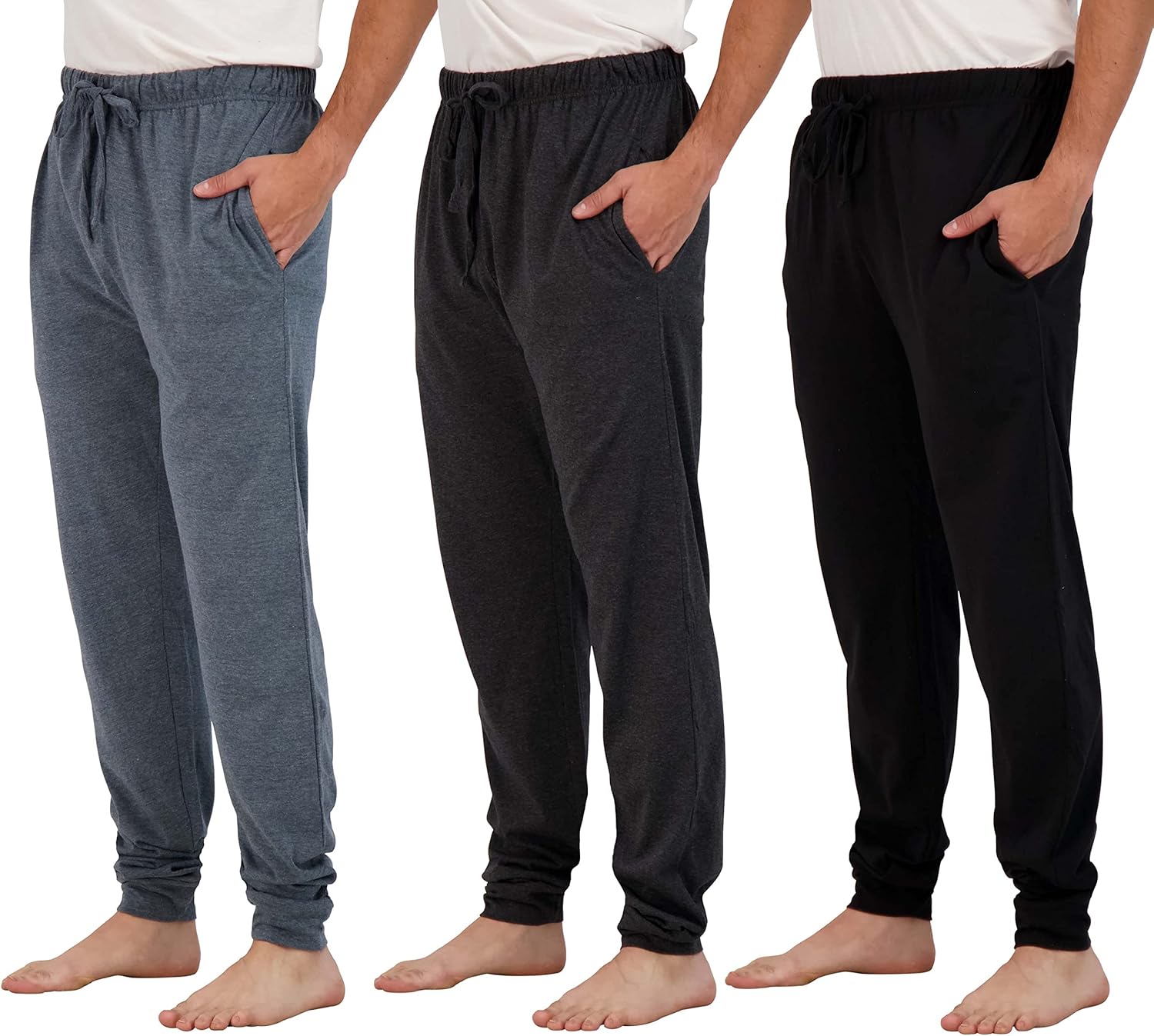 Real Essentials Men's Ultra Soft Cotton Pajama Pants for Comfort