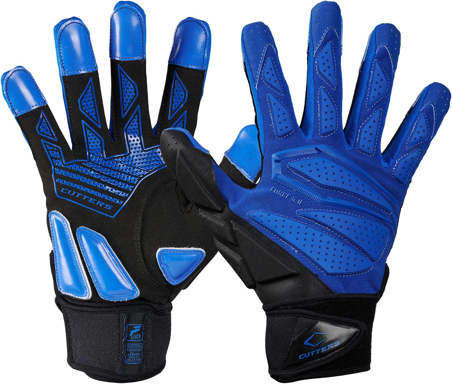 Cutters Force Padded Football Gloves for Linemen with Grip