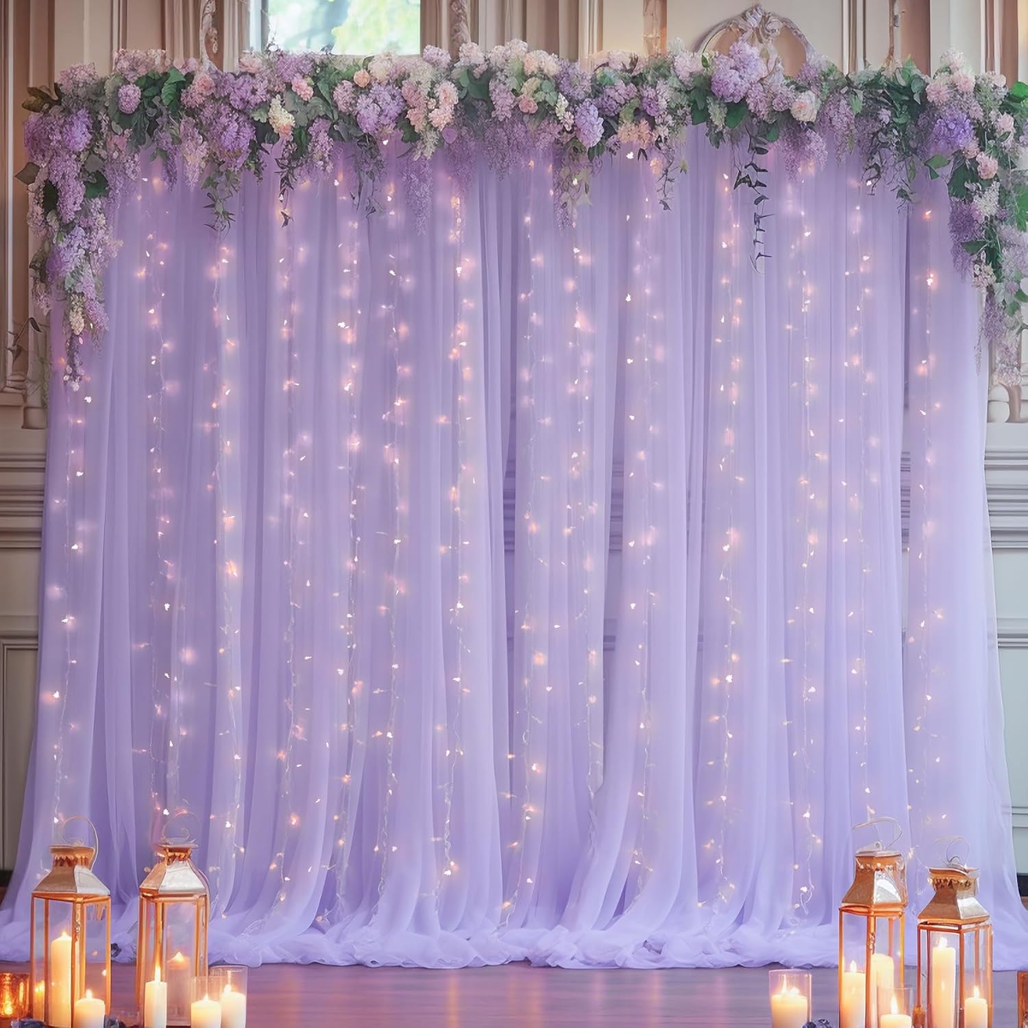 Enchanting Tulle Backdrop with Lights - Party Perfection!