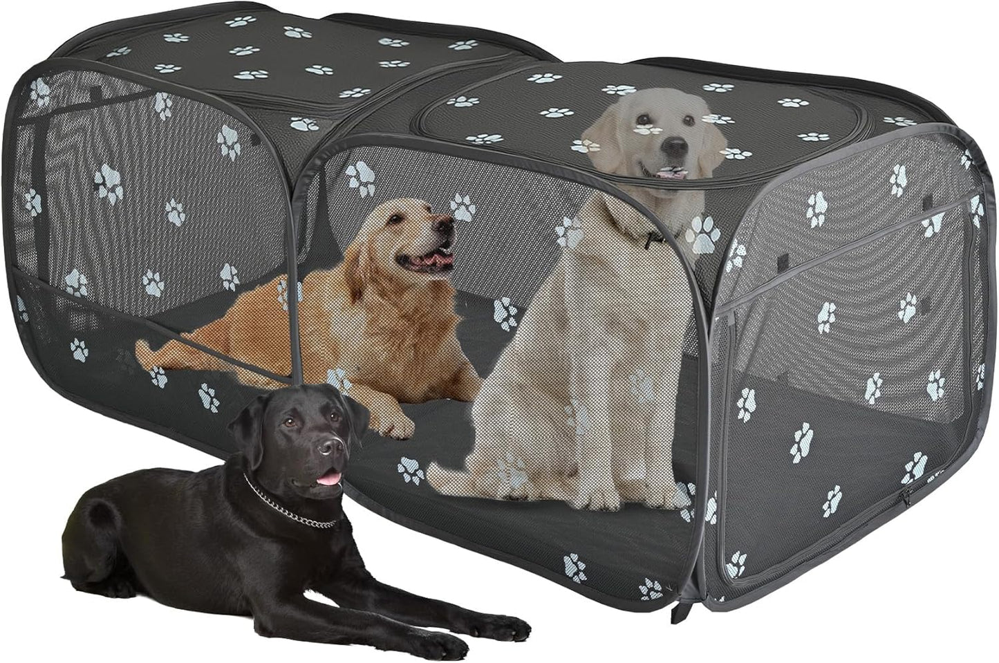 2-in-1 Dog Playpen for Cats and Small Pets - Portable & Spacious