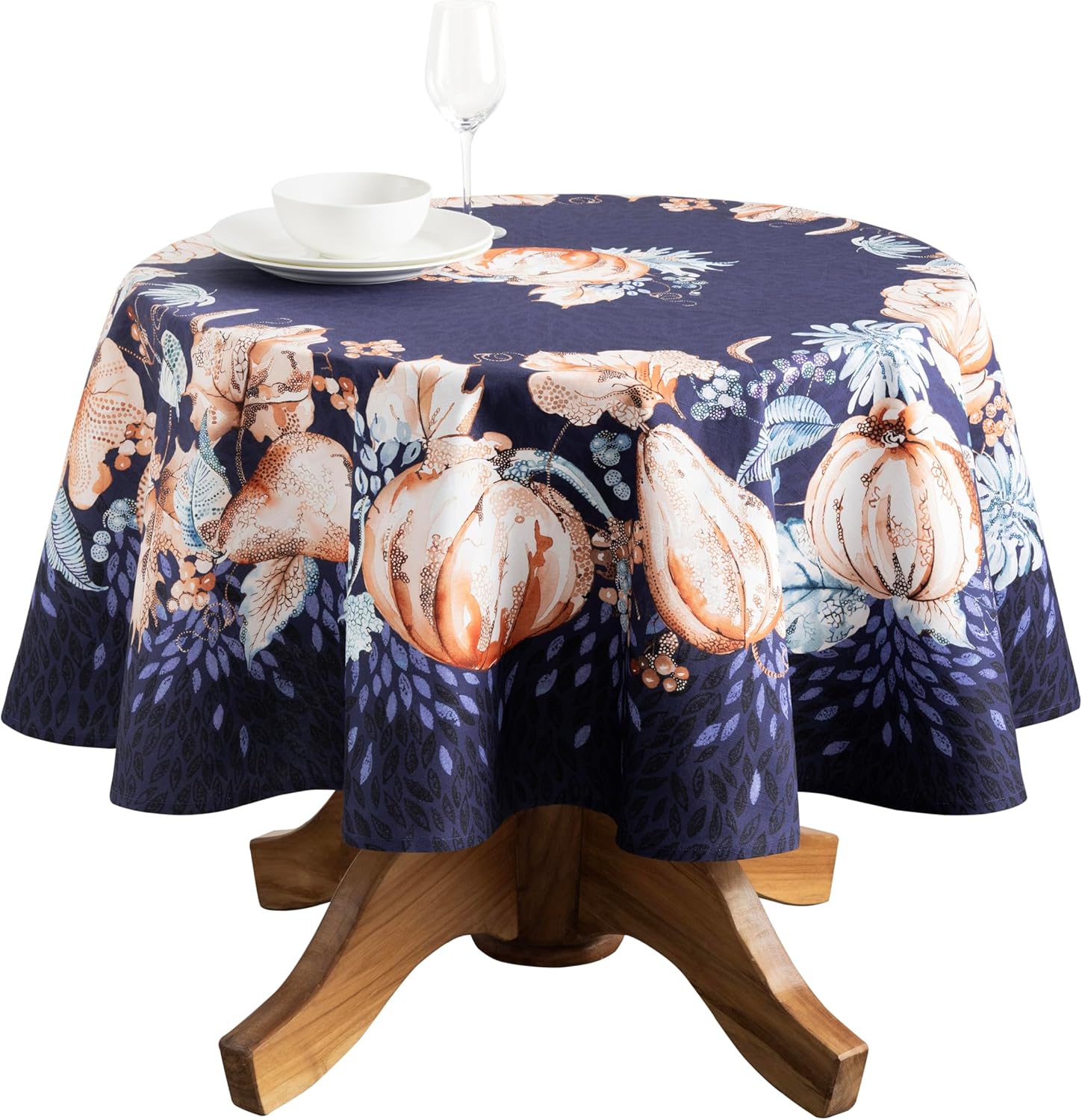 Maison d' Hermine 63 Inch Round Tablecloth for Elegant Dining