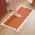 MONDAY MOOSE Bath Mat with Scalloped Wavy Ripple Design